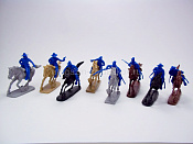 Солдатики из пластика CAVALRY HORSE SOLDIERS (Med. Blue) 8 in 8 (Swap arms), 1:32, TSSD - фото