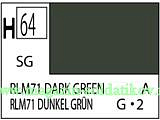 Краска художественная 10 мл. RLM71 тёмно-зелёная, полуглянцевая, Mr. Hobby. Краски, химия, инструменты - фото