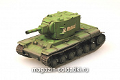 Масштабная модель в сборе и окраске Танк КВ-2 зеленый камуфляж 1:72 Easy Model - фото