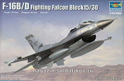 Сборная модель из пластика Самолет F-16B/D Fighting Falcon Block15/30/32 (1:144) Трумпетер - фото