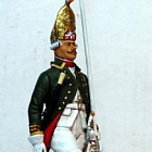 Сборная миниатюра из металла Унтер-офицер лейб гвардии 1796-1800 гг, 1:30, Оловянный парад