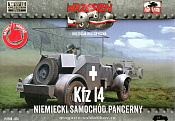 Сборная модель из пластика Немецкий бронеавтомобиль Kfz/14 + журнал, 1:72, First to Fight - фото