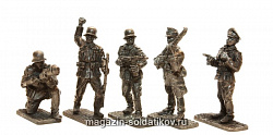 Солдатики из металла 1112 СП Немцы, 5 шт, 40 мм, Солдатики Публия