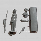 Сборная миниатюра из смолы Унтер-офицер мушкетерской роты, Россия 1808-1812 гг, 28 мм, Аванпост