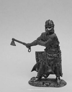 Миниатюра из олова Датский рыцарь. Невская битва. 54 мм, Солдатики Публия