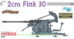 Сборная модель из пластика Д Пушка 2 cm FLAK 30 (1/35) Dragon