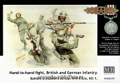 Сборные фигуры из пластика MB 3592 Рукопашный бой, британская и немецкая пехота в Африке (1/35) Master Box - фото
