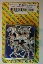 Фигурки из металла Ранние драгуны,командование (28 мм) Foundry - фото