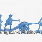 Солдатики из пластика Артиллерия Карла XII. Северная война (5+1, голубой металлик) 52 мм, Солдатики ЛАД