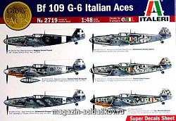 Сборная модель из пластика ИТ Самолет BF-109G-6 ITALIAN ACES (1/48) Italeri