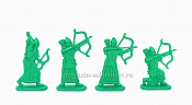 Солдатики из пластика Сирийские лучники, римские вспомагательные войска. (4 шт, зеленый), Солдатики ЛАД - фото