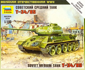 Сборная модель из пластика Советский средний танк Т-34/85 1:100 Звезда - фото