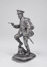 Миниатюра из олова 111 РТ Британский офицер, 1914г. 54 мм, Ратник - фото