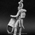 Сборная миниатюра из металла Барабанщик роты инженеров Французской императорской гвардии, 54 мм, Chronos miniatures