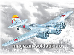 Сборная модель из пластика SB 2M-100A, Советский бомбардировщик ІІ Мировой войны (1/72) ICM
