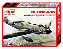 Сборная модель из пластика Bf 109F-4/R3 WWII German Fighter Reconnaissance (1/48) ICM
