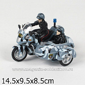 Масштабная модель в сборе и окраске Мотоцикл с люлькой , Технопарк 1/35 - фото