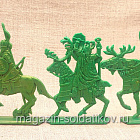 Князь Асыка и его люди (6 шт., пластик, зелено-золотой), 54 мм, Воины и битвы