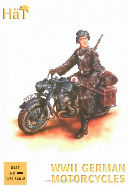 Солдатики из пластика WWII German Motorcycles (1:72), Hat
