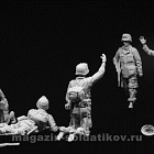Сборные фигуры из смолы Американцы и немцы, большой набор, 10 фигурок 1/35, Stalingrad
