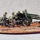 Диорама с моделью ЗИС-3 + 3 фигуры (1:35) Магазин Солдатики