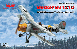 Сборная модель из пластика Bucker Bu 131D, Германский учебный самолет ІІ МВ (1:32), ICM