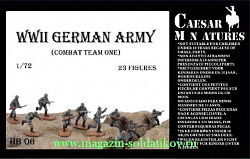 Солдатики из пластика Подразделение немецкой пехоты, № 1 (1/72) Caesar Miniatures