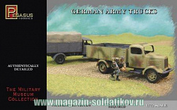 Солдатики из пластика Немецкий армейский грузовик (2 шт), 1:72, Pegasus