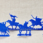 Солдатики из пластика Русские конные витязи (6 шт, пластик, синий) Воины и битвы