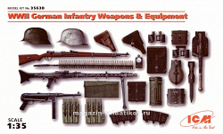 Сборная модель из пластика Оружие и снаряжение Немецкой пехоты ІІ МВ 1:35, ICM