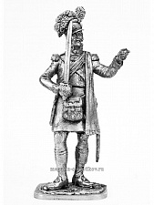 Миниатюра из олова 827 РТ Офицер 42-го Королевского шотландского полка «Черная стража», 54 мм, Ратник - фото