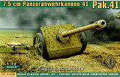 Сборная модель из пластика Pak.41 Немецкая 75мм противотанковая пушка АСЕ (1/72) - фото