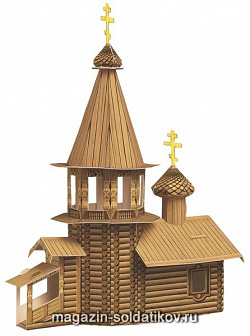 Сборная модель из картона. Деревянная церковь. Умбум