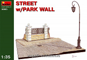 Сборная модель из пластика Улица с парковой оградой MiniArt (1/35) - фото