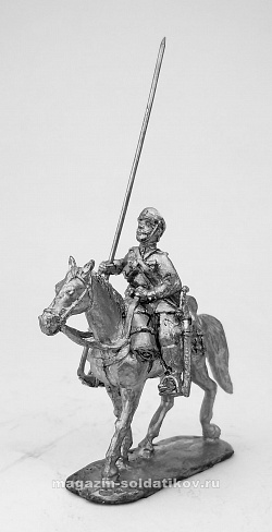 Сборная фигура из металла Донской казак с пикой, 1918-1922 гг. 28 мм, Figures from Leon