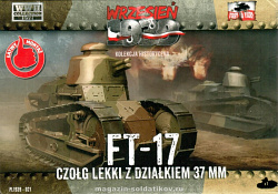 Сборная модель из пластика Легкий танк Renault FT-17 + журнал, 1:72, First to Fight