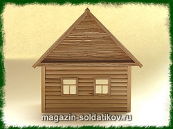 Сборная модель из дерева Русская изба №1 (1/35) Бастион35