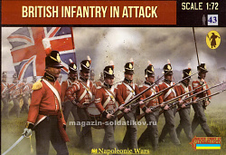 Солдатики из пластика Британская пехота в атаке (1/72) Strelets