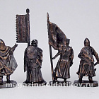 Солдатики из металла Крестовые походы. Командная группа (бронза) 6 шт, 40 мм, Солдатики Публия