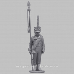 Сборная миниатюра из смолы Подпрапорщик гренадёрского полка 1808-1812 гг, 28 мм, Аванпост