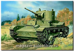 Сборная модель из пластика Советский легкий танк T-26, 1993 г., UM technics (1/72)