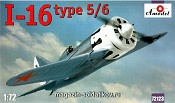 Сборная модель из пластика И-16 тип 5/6 Советский истребитель Amodel (1/72) - фото