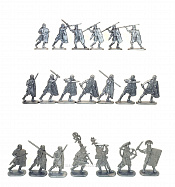 Солдатики из пластика Игровой состав. Тевтобург: Римские легионеры (12+8 шт, графит) 52 мм, Солдатики ЛАД - фото