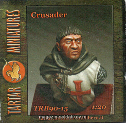Сборная миниатюра из смолы Bust Crusader 1:20 Tartar Miniatures