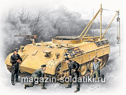 Сборная модель из пластика Бергепантера с немецким танковым экипажем (1/35) ICM