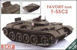 Сборная модель из пластика T-55C2 «Фаворит» Чешский учебный танк SKIF (1/35)