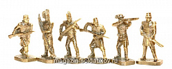 Солдатики из металла Набор «Коалиция» (цинк, латунь) 6 шт, 40 мм, Солдатики Публия