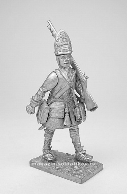Миниатюра из олова Шведский гренадер на марше, 54 мм, Магазин Солдатики