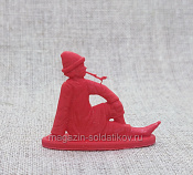 Солдатики из пластика Мальчик, играющий в бабки 3 (красный), Воины и битвы - фото