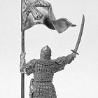 Миниатюра из олова Золотоордынский знаменосец, XIV в. 54 мм, Солдатики Публия